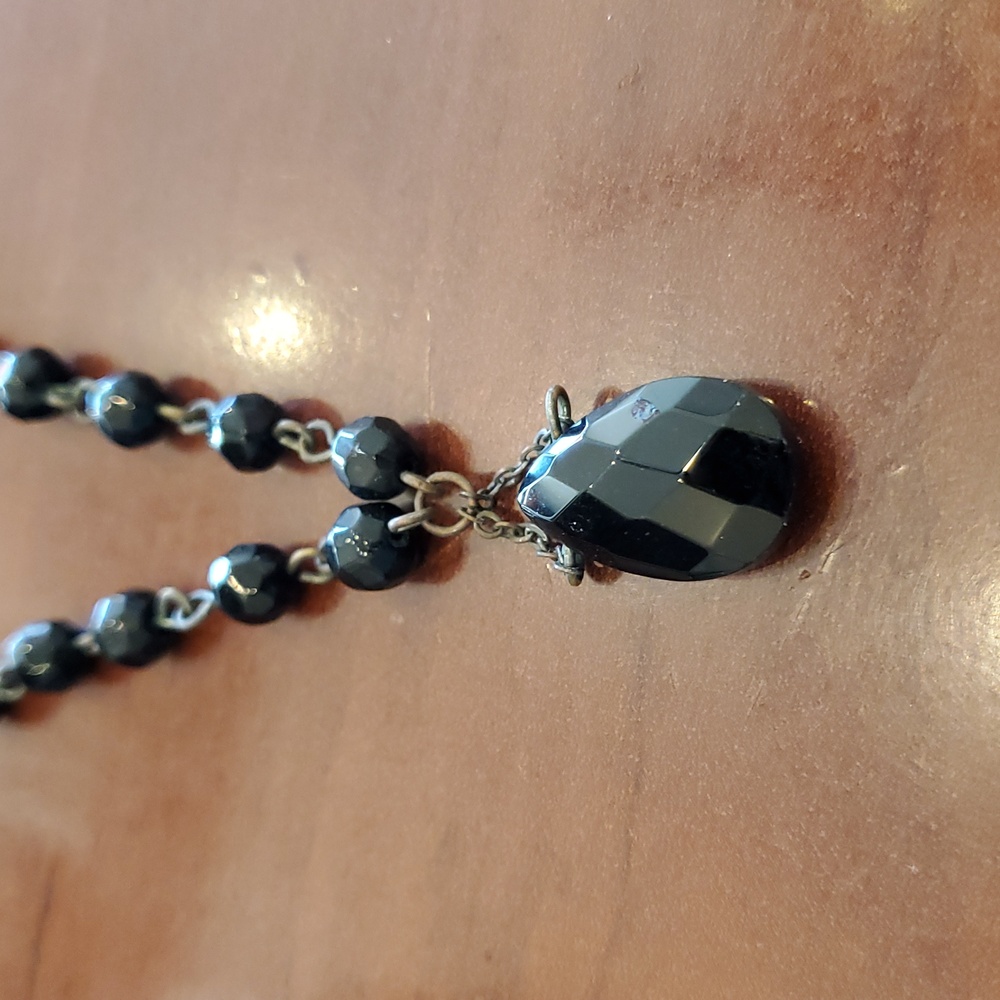 Vintage Black Jet Necklace